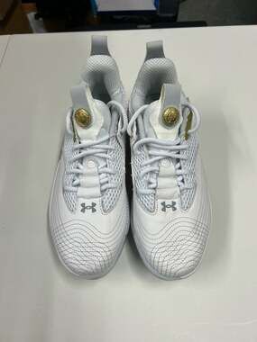 Under Armour Harper 7 Elite Low ST Metal Baseball Cleats White Gold